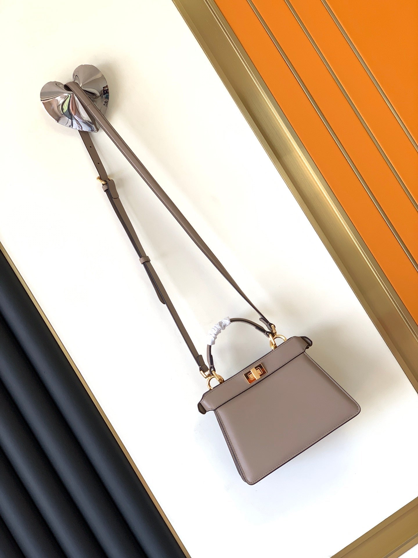 Peekaboo Iseeu Petite 20 Bag Brown Lambskin Ghw