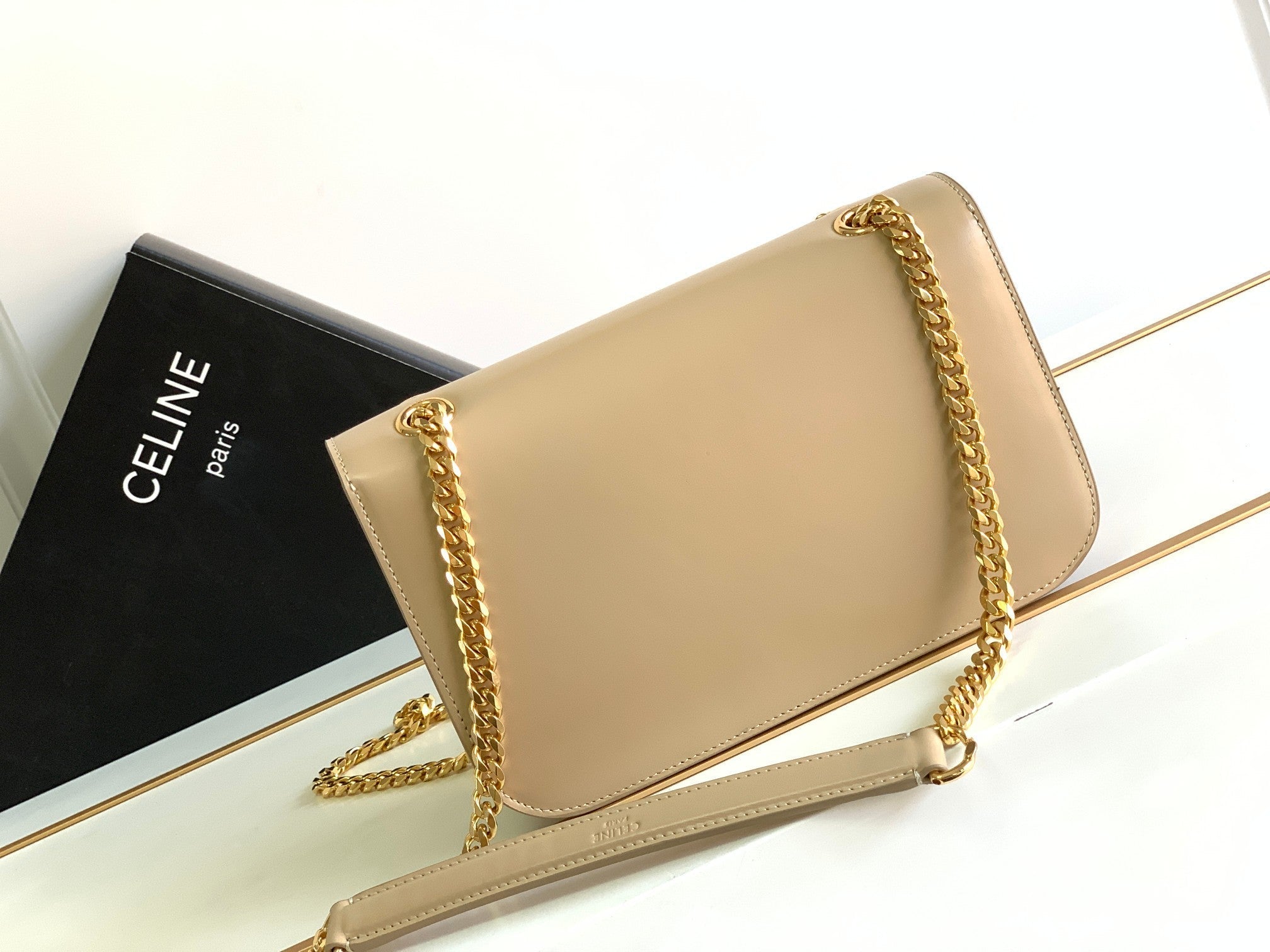 Triomphe Frame 23 Beige Cream Calfskin