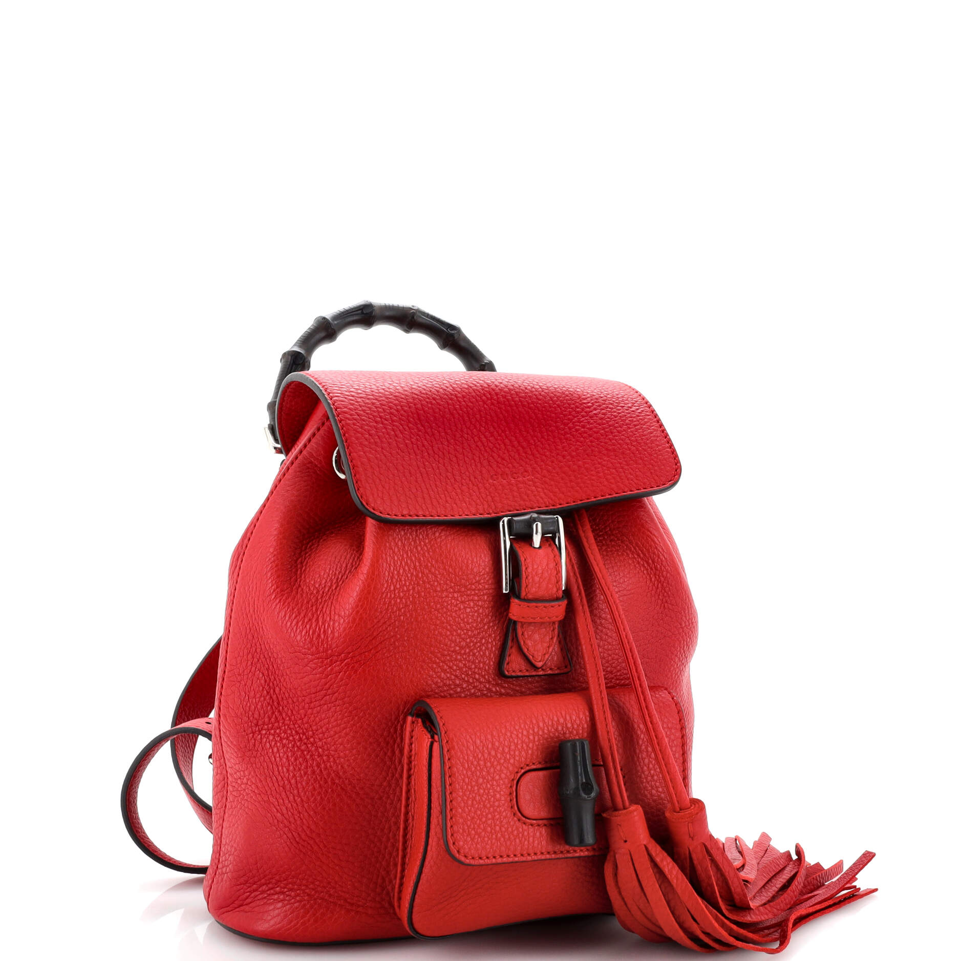 Bamboo Tassel Backpack Leather Mini - Product Image 2