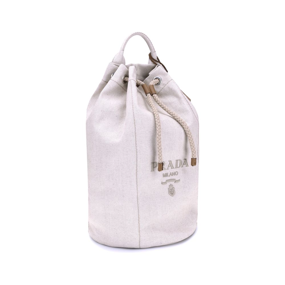 Prada Linen Bucket Bag
