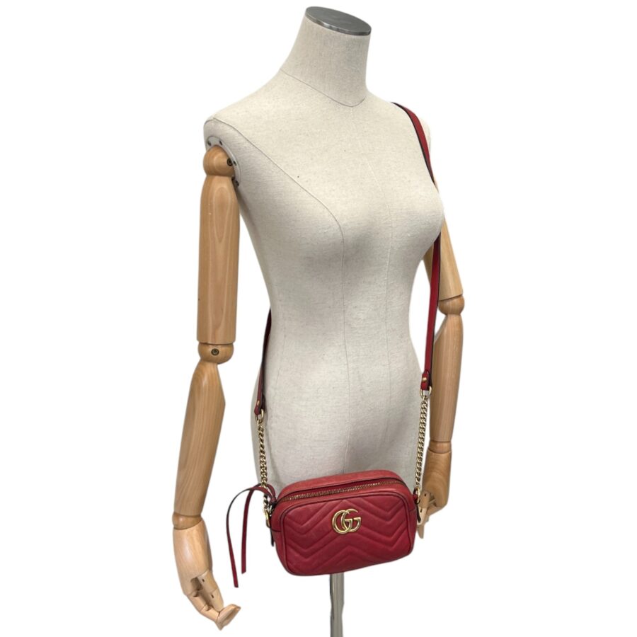 Gucci Marmont red bag – front view