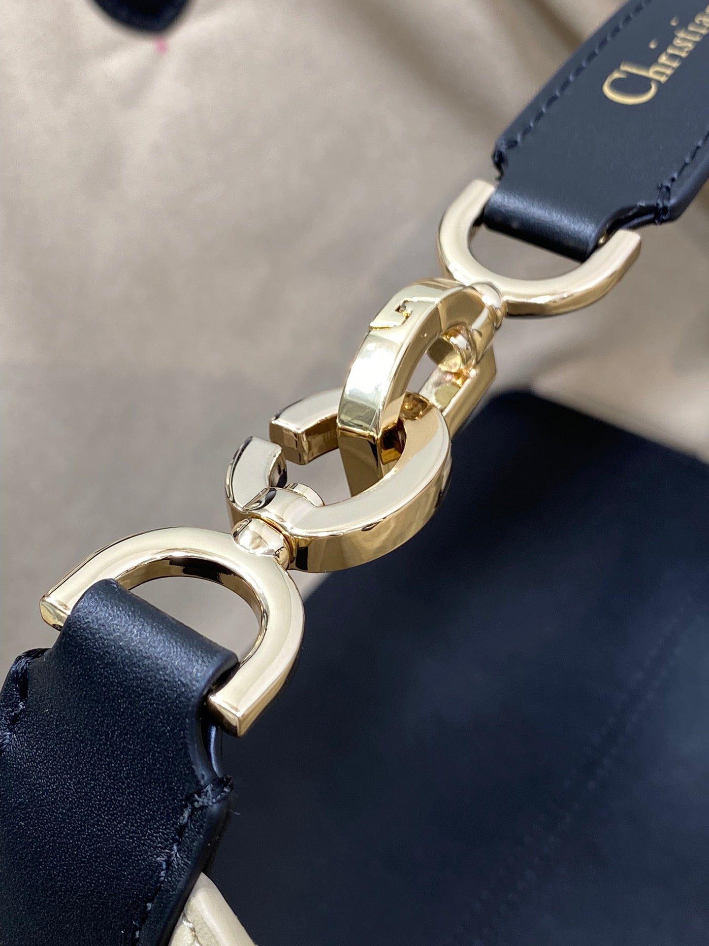 Toujour 28 Bag Beige Black Lambskin | Studio Nafay