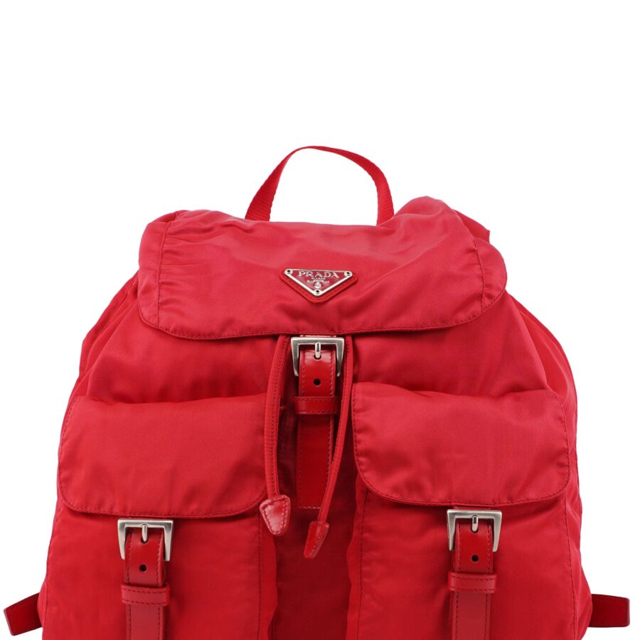Designer Backpack red bag – front view